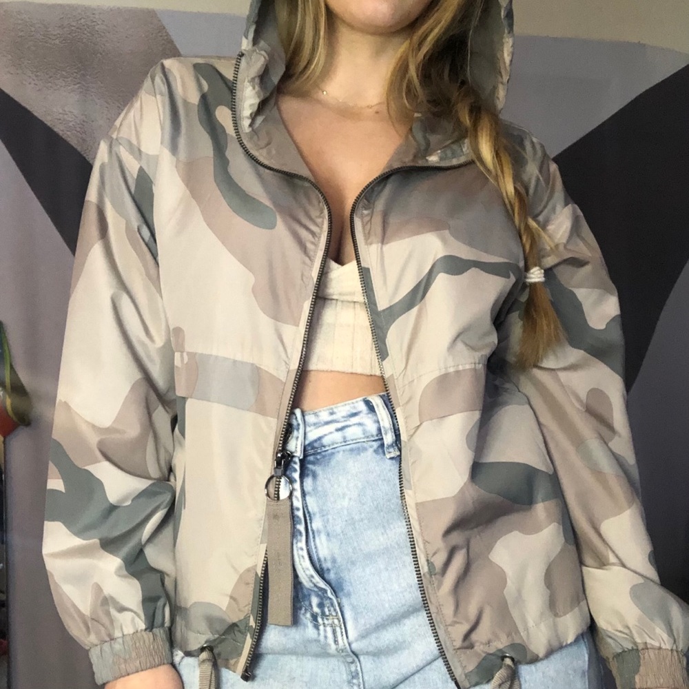 Camo Windbreaker Jacket